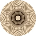 thumbnail image 1 of Ahgly Company Tapis d'Intérieur Rond Lavable en Machine Brun Clair Transitionnel, 8 Pieds Rond, 1 of 7