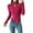 Hot Pink, variant on ChaoHeng Women 2025 Promotion on Plus Size Tops $10,Fall And Winter Fashion Solid Woman V-Neck Long Sleeve T-Shirt Loose Blouse Tops(Hot Pink,S)