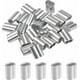 thumbnail image 2 of 50 piezas de manguitos dobles de aluminio, manguitos de cable de acero de 3 mm, clips de manguito de bucle de engarce de aluminio con extremos dobles, para cables de acero, cuerda de, 2 of 5