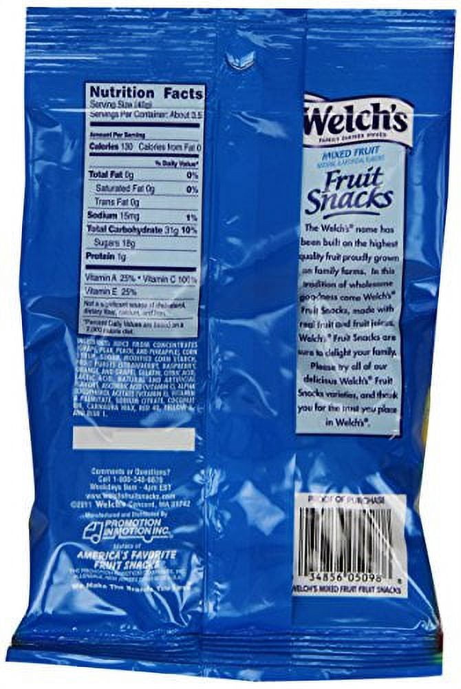 Welchs Mixed Fruit Fruit Snacks, 5-Ounce (Pack of 12)