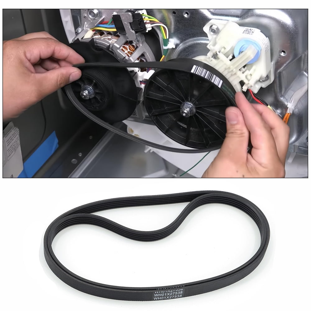 WH01X27538 Washer Drive Belt Replacement Part, Rubber Washer Belt Compatible with GE Washers, Replaces AP6328256, 4587903, PS12299369, WH01X27538
