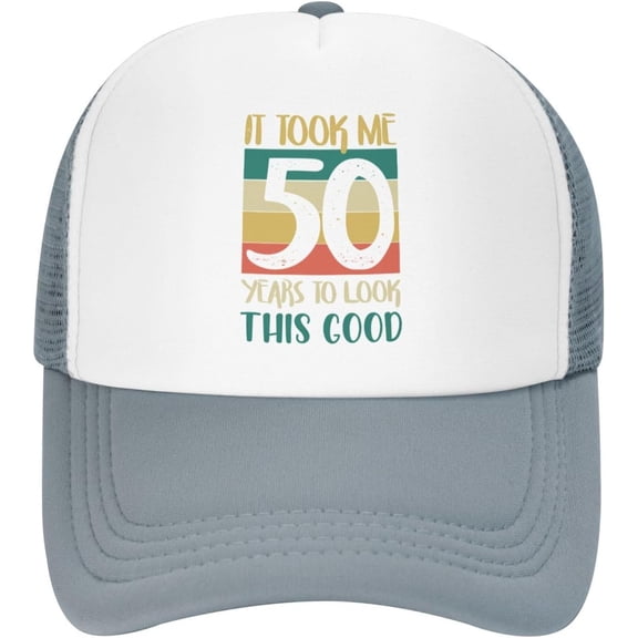 Funny 50th Birthday Gift for Men Women It Took Me 50 Years to Look This Good Mesh Hat Vintage 1973 Baseball Cap Black