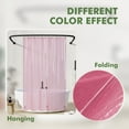 thumbnail image 5 of Barossa Design Lightweight Waterproof Shower Curtain PEVA Liner with 3 Magnets -Clear Pink, 72" x 72", 5 of 7