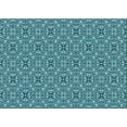 thumbnail image 1 of Ahgly Company Indoor Rectangle Patterned Medium Teal Green Area Rugs, 3' x 5', 1 of 6