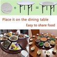 thumbnail image 3 of Large Wooden Lazy Susan Turntable, 24"" 28"" 32"" 36"" 40"" 360° Rotating Serving Tray for Dining Table, Table Top Round Serving Plate, Easy to Clean(Log,80cm/32in), 3 of 7