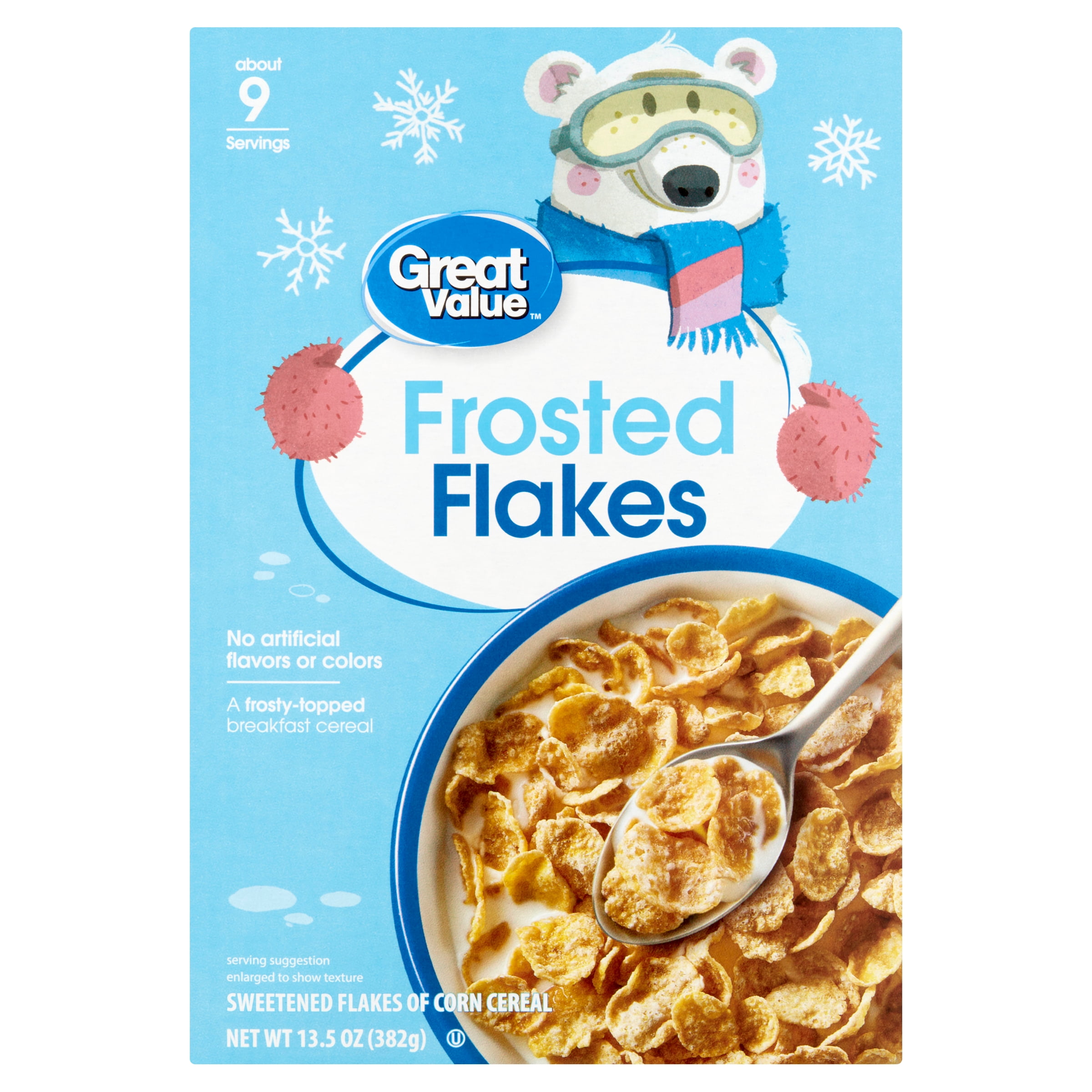Great Value Organic Frosted Corn Flakes Cereal, 15 oz