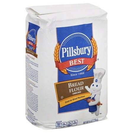 (3 Pack) Pillsbury Best Bread Flour, 5-Pound (Best Place To Store Flour)
