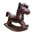 thumbnail image 4 of Estatua de caballo mecedor, adorno de escritorio, colección decorativa, artesanía, animal de madera Estilo B, 4 of 9