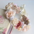 thumbnail image 5 of Diadema floral de boda de 1 pieza, corona de flores nupcial de boda Tocado de playa de guirnalda de dama de honor floral, para bodas y días festivos (blanco), 5 of 5