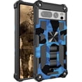 thumbnail image 2 of Camouflage Case for Google Pixel 8 Pro with Metal Kickstand, Camo Phone Cover Built-in 360° Rotate Ring Stand Case for Google Pixel 8 Pro MC Dark Blue, 2 of 10