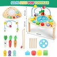 thumbnail image 5 of OATHX Baby Activity Table Toys Bead Mazes Board Wood Montessori Education Learn Child Birthday Gifts, 5 of 10