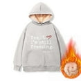 thumbnail image 3 of Yes I'm Still Freezing Me 24 7 Fleece Sweatshirt Women Warm Sherpa Lined Fleece Hoodies Sport Oversized Pullover Tops, 3 of 4