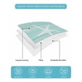 thumbnail image 5 of Quilts Twin-XL Size Bedding Set, Teal Starfish Coastal Lightweight Quilted Comforter, Summer Beach Nautical Ocean Wooden Reversible Bedspread Coverlet with Pillow Covers for All Season, 68" x 98", 5 of 7