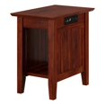 thumbnail image 2 of AFI Nantucket Table d'Appoint en Bois Massif avec Chargeur USB, Noyer, 2 of 10