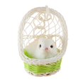 thumbnail image 1 of Cute Simulation Cat Kitten Plush Doll Toy Desktop Figurine with Hanging Basket, 1 of 10