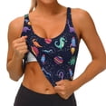 thumbnail image 3 of Balery Space Dinosaur Sujetadores deportivos con espalda cruzada para mujer, acolchados, sin costuras, de alto impacto, ideales para yoga, gimnasio, entrenamiento y fitness.-Medium, 3 of 8