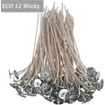 thumbnail image 2 of MILIVIXAY 100pcs 6.0inch ECO 12 Wicks for Soy Candles ,Pre-Waxed and Tabbed ECO Wicks for Soy Candles Making., 2 of 8