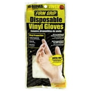 6PK-Firm Grip 13612-26 Vinyl Disposable Painting Glove, Clear, 10-Count