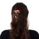 thumbnail image 5 of Borlas Pinzas para el cabello Diseño de flores Pinzas para el cabello Estilo antiguo Flor Borla Horquilla Wild Hanfu Accesorios (Rojo), 5 of 7