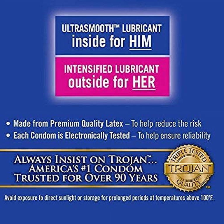 TROJAN Double Ecstasy Lubricated Latex Condoms, 10 ea (Pack of 2) - Walmart.com TROJAN Double Ecstasy Lubricated Latex Condoms, 10 ea (Pack of 2) - Walmart.com