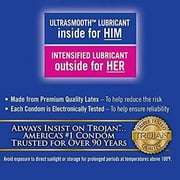 TROJAN Double Ecstasy Lubricated Latex Condoms, 10 ea (Pack of 2)