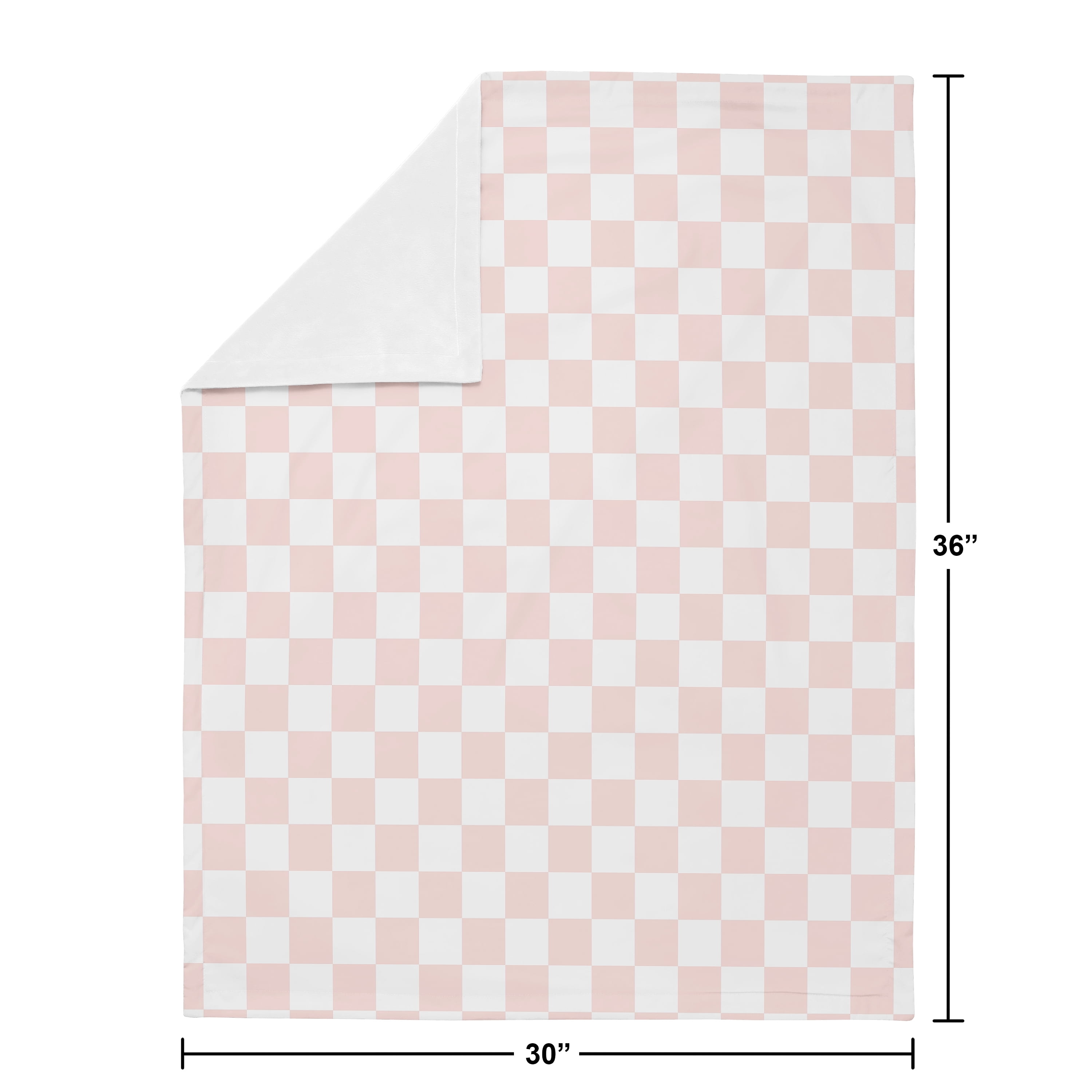 Sweet Jojo Designs Pink Gingham Checkered Plaid Girl Baby Receiving Security Blanket