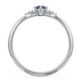 thumbnail image 4 of Birthstone Oval Ring with Shoulder Accents - Blue Sapphire (September), 4 of 5