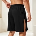 thumbnail image 7 of Erwazi Mens Shorts Solid Tear Away Side Snap Elastic Waist Button Casual Summer Daily Wear Athletic Shorts with Pocket, 7 of 7