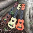 thumbnail image 3 of Children Small Size Musical Instruments Imitated Ukulele Mini Guitar Playing Toy with Four Strings (39cm, Beige), 3 of 8