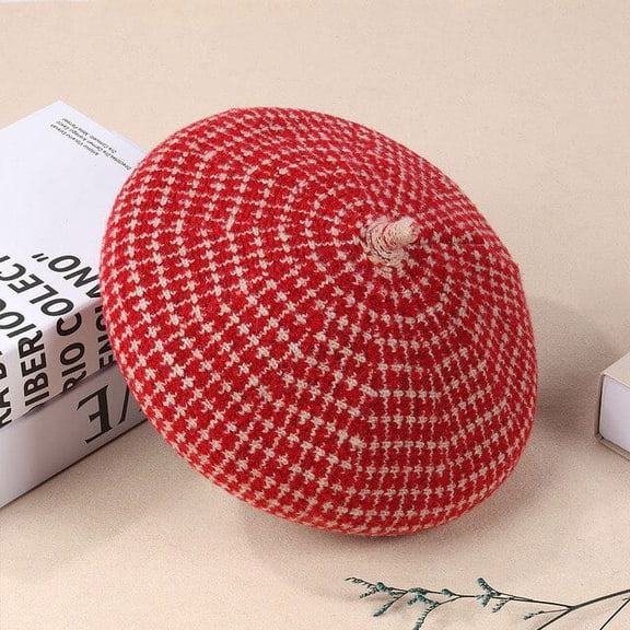 CoCopeaunt New Beret, Autumn And Winter British Retro Painter Cap, Plover Knitted Bud Cap