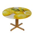 thumbnail image 3 of HAOXIT  Decorative Lemon Print Polyester Round Tablecloth Waterproof Fabric Table Cloth, Table Cover for Dining Room and Party  54-58, 3 of 8