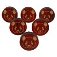 thumbnail image 1 of IBA Indianbeautifulart Poignées Gravées Rouges pour Porte de Placard en Bois Lot de 10, 1 of 3