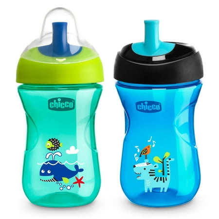 Chicco First Straw Trainer Sippy Cup, Teal/Blue, 9oz 9m+