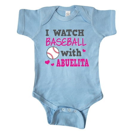 

Inktastic I Watch Baseball with My Abuelita Gift Baby Girl Bodysuit