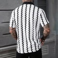 thumbnail image 3 of FRSASU Men's Summer Striped Shirts Casual Button Down Textured Short Sleeve Collared Vintage Beach Shirts White, 3 of 7