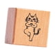 thumbnail image 4 of Sello de madera con forma de gato, tamaño pequeño, de 0,2 pulgadas, para manualidades y envíos por correo. Yoga, 4 of 9