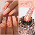 thumbnail image 1 of Esmalte de uñas en Gel con copos de nieve, barniz semipermanente UV LED, blanco lechoso, rosa, purpurina, lentejuelas de nieve, diseño artístico para manicura, 7ml, 1 of 4
