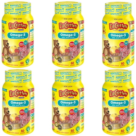L'il Critters Omega-3 Gummy Fish, 360 Count (6x60ct)