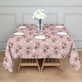 thumbnail image 3 of Pink Cow Strawberry Hat Pattern Square Tablecloth,Waterproof Square Table Cover,Wipeable Spillproof Washable Table Cover for Home Kitchen Party Decor 52"x52"(132x132cm), 3 of 6