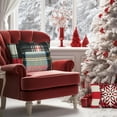 thumbnail image 2 of DriftAway Set of 2 Christmas Plaid Throw Pillow Covers Scottish Tartan Plaid Linen Soft Decorative Square Cushion Cases for Farmhouse Home Christmas Sofa Bedroom Decor Red and Green 18 x 18 Inches, 2 of 8