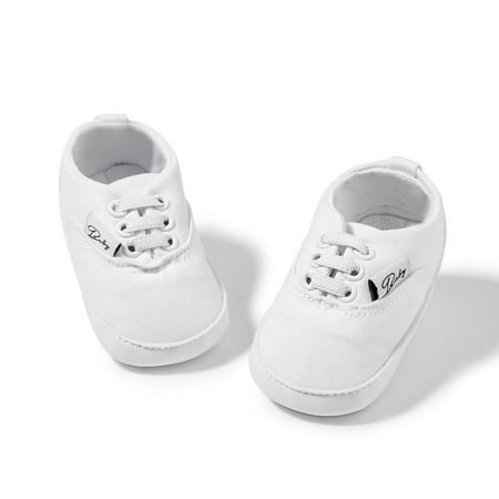 HsdsBebe Baby Girls Boys Canvas Shoes Infant Casual Sneakers Soft Sole Newborn Crib Moccasins3-18 Months
