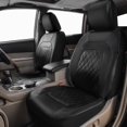 thumbnail image 2 of Fundas de asiento de coche HORSE KINGDOM, universales, de piel sintética, color negro, 2 of 9