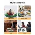 thumbnail image 6 of Round Placemats Set of 4 Abstract Marble Place Mats Washable Woven Placemat Gold Green Marble Circle Braided Table Mat for Kitchen Dining Table Party Home Decor 15 Inch, 6 of 8