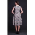 thumbnail image 3 of Bimba Gray Artistic Printed Knee Length Ladies Sleeveless Holiday Wear Tank Dress-XXX-Large, 3 of 6