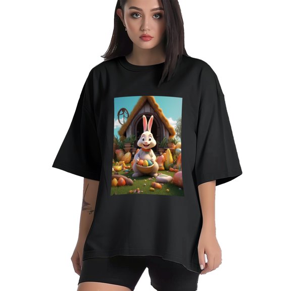 Plus Size Shirt for Women Black Tops for Women Short Sleeves Shirt for Women Easter6 T Shirt Crewneck Shirt for Women XS