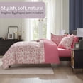 thumbnail image 2 of Virtu King Comforter Set, Biomorphic Design King Size Comforter Set, 7-Pc All Season Bedding Comforter Set, Pink, 2 of 8