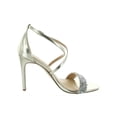 thumbnail image 2 of Jewel Badgley Mischka Womens NANNA Ankle Strap Pumps Gold 6 Medium (B,M), 2 of 3