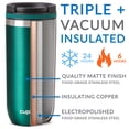 thumbnail image 2 of Cupture TWIST-TOP Vacuum-Insulated Stainless Steel Travel Mug, 16 oz, Emerald Green, 2 of 14