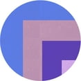 thumbnail image 1 of Ahgly Tapis d'Intérieur Lavable en Machine Carré Transitionnel Mimosa Violet, 3 Pieds Carré, 1 of 7