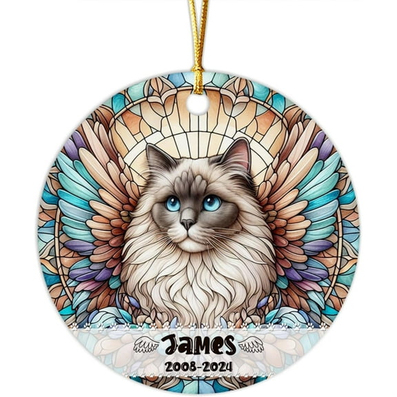 Ragdoll Memorial Ornament, Personalized Name and Year Ragdoll Sympathy Ornament Cat Memorial Christmas 2025 Ornament, Pet Bereavement Gifts, Custom Ragdoll Remembrance Ornament Christmas u0jfUA